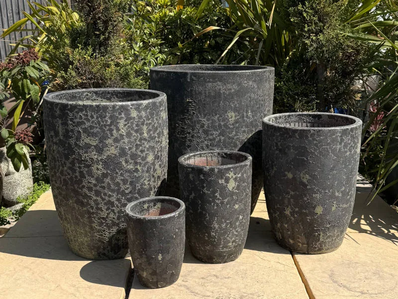 Atlantis Verdi Black Vaso Tall Cylinder