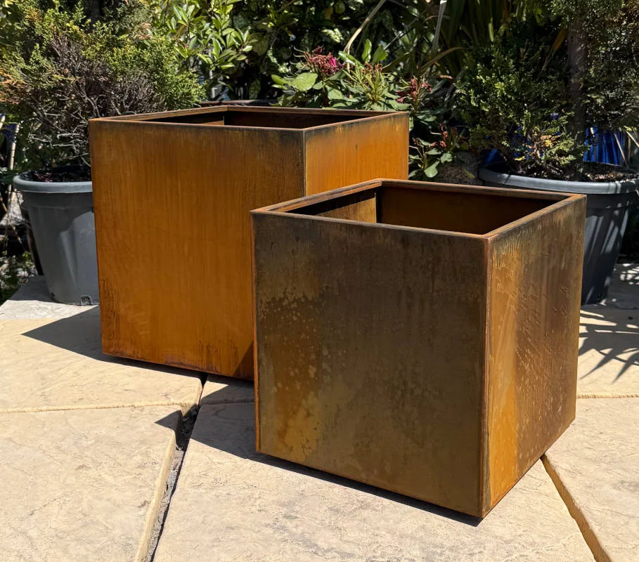 Corten Steel Cube
