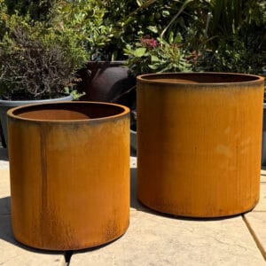 Corten Steel Short Cylinder