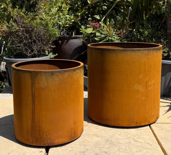 Corten Steel Short Cylinder