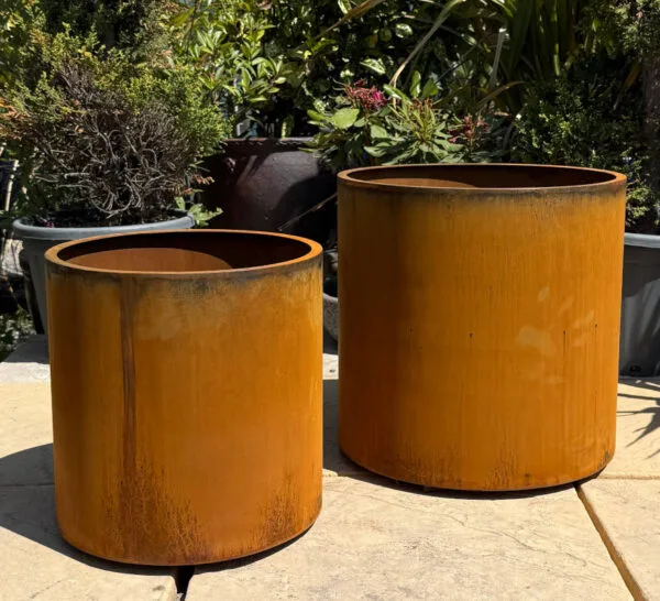 Corten Steel Short Cylinder