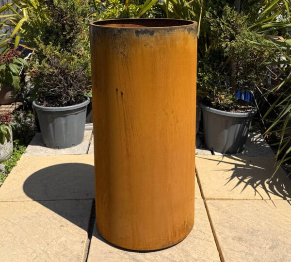 Corten Steel Tall Cylinder - Image 2