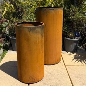 Corten Steel Tall Cylinder