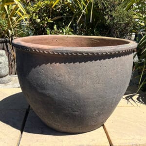 Old Stone Plain Round Wavy Rim Large Second