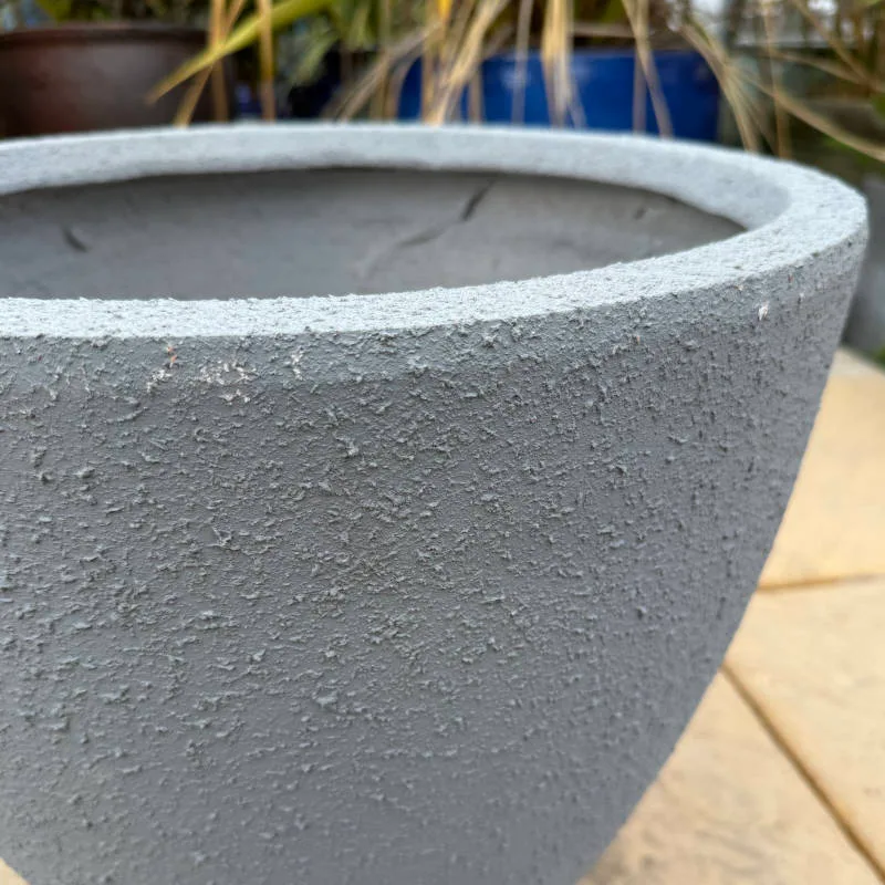Fibre Cement Grey Egg Pot Small Second - Image 2