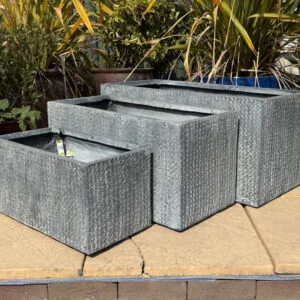 Fibre Clay Textured Trough Washed Grey