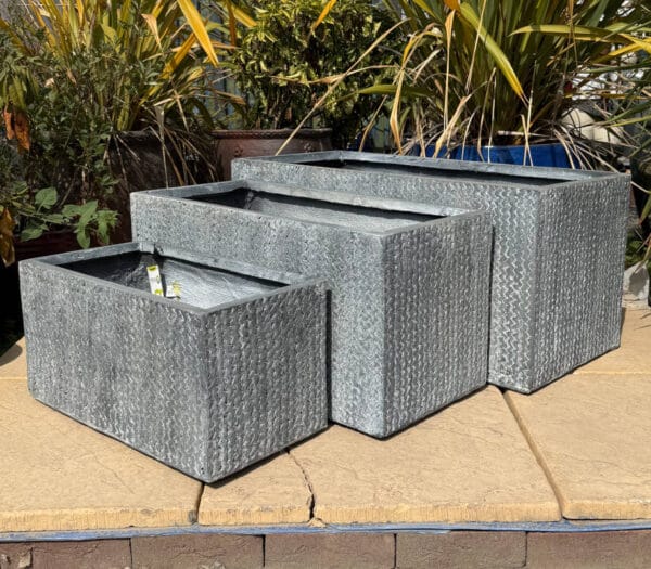 Fibre Clay Textured Trough Washed Grey