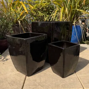 Glazed Black Curved Camilla