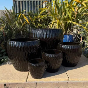 Glazed Black Diamond Jar