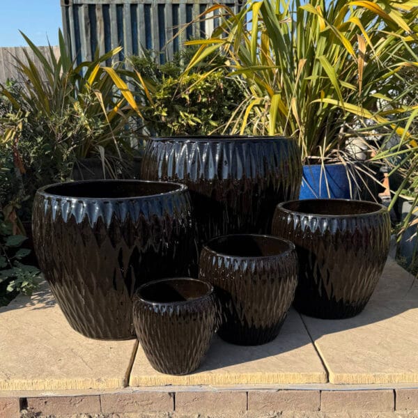 Glazed Black Diamond Jar