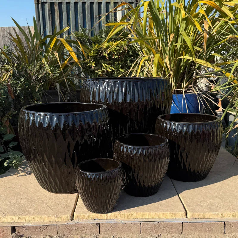 Glazed Black Diamond Jar