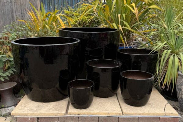 Glazed Black Vaso Giant Egg