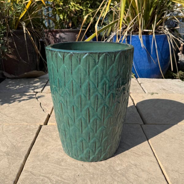 Glazed Green Scaled Cylinder - Image 4