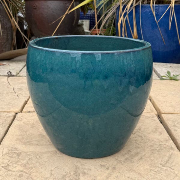 Glazed Green Tapered Bowl - Image 4