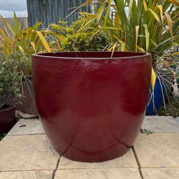 Glazed Ox Blood Red Vaso Giant Egg - Image 2