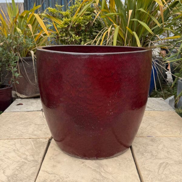 Glazed Ox Blood Red Vaso Giant Egg - Image 3