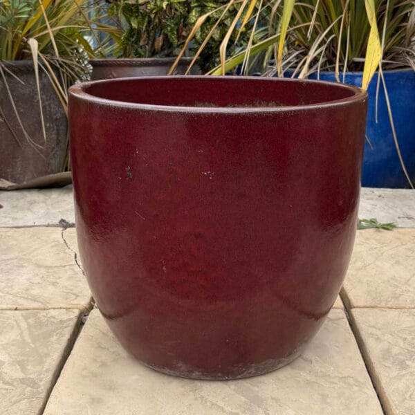 Glazed Ox Blood Red Vaso Giant Egg - Image 4