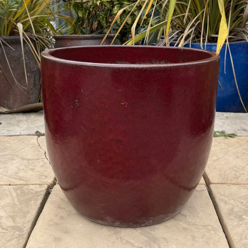 Glazed Ox Blood Red Vaso Giant Egg - Image 4