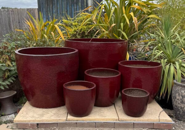 Glazed Ox Blood Red Vaso Giant Egg