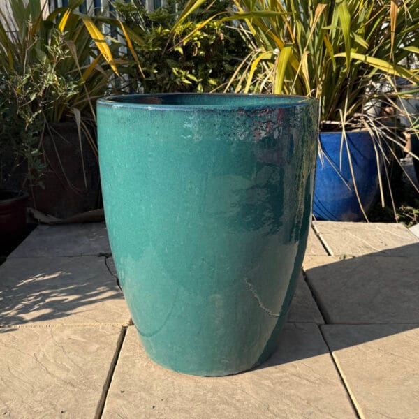 Glazed Teal Green Tall Cylinder - Image 2