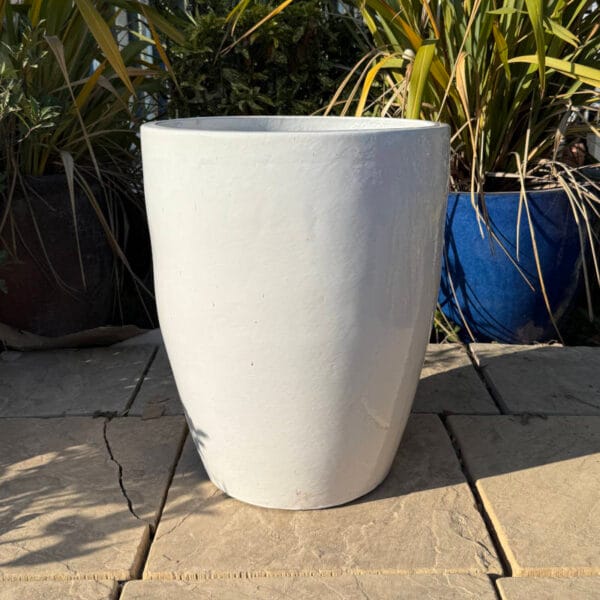 Glazed White Tall Cylinder - Image 2
