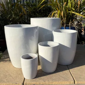 Glazed White Tall Cylinder