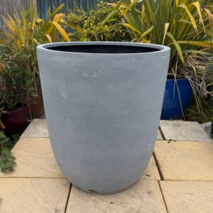 Poly Resin Grey Cylinder Large Second