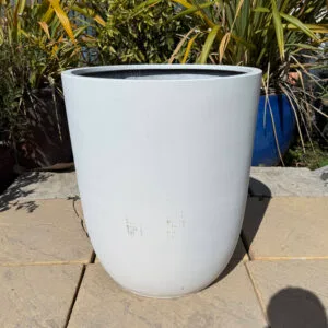 Poly Resin White Cylinder Medium Second