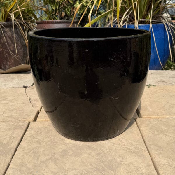 Glazed Blue Shanghai Egg Pot - Image 2