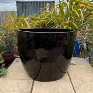 Glazed Black Vaso Giant Egg Extra Large Second