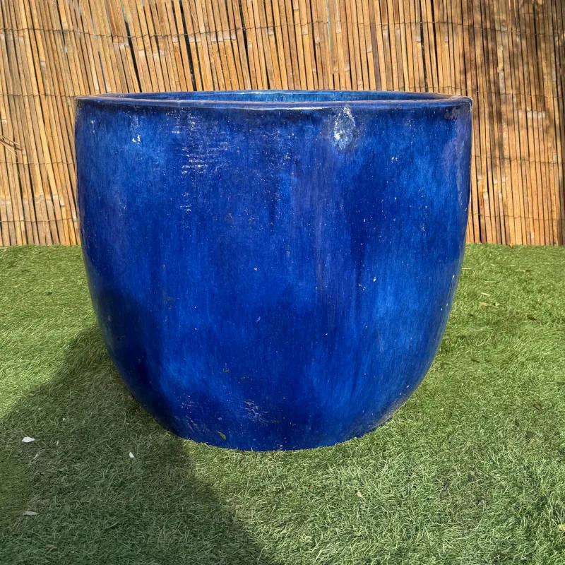Glazed Blue Original Egg Pot Extra Large Second