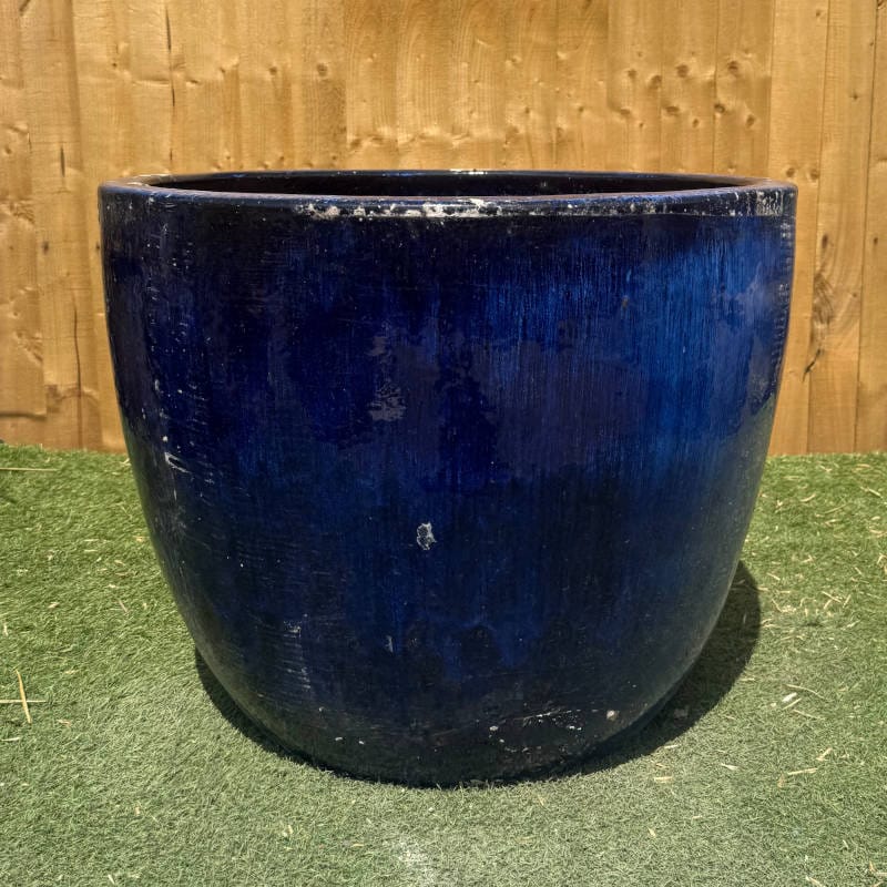 Glazed Blue Original Egg Pot Extra Large Second
