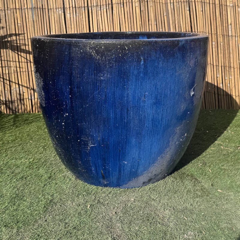 Glazed Blue Original Egg Pot Extra Large Second