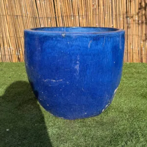 Glazed Blue Original Egg Pot Medium Second