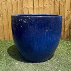 Glazed Blue Original Egg Pot Medium Second