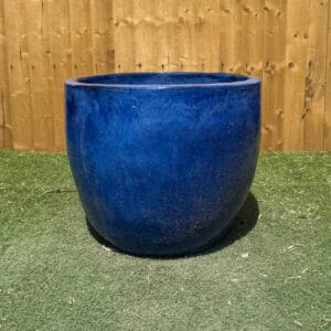 Glazed Blue Original Egg Pot Medium Second