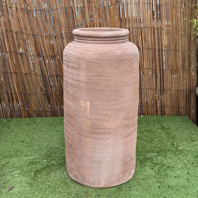 Terracotta Graphite Lutezia Cylinder Jar