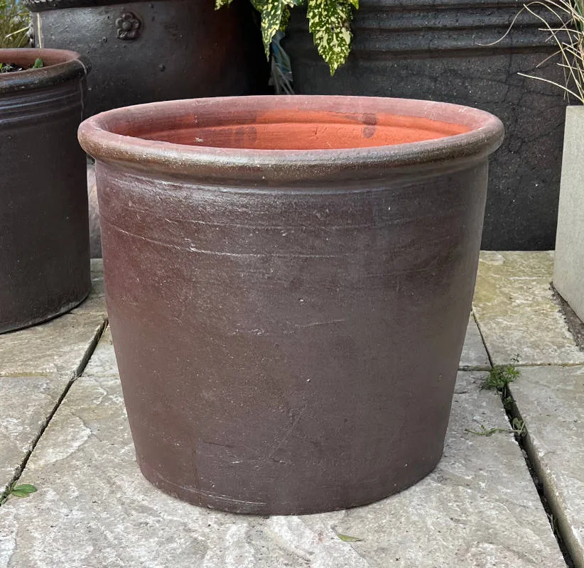 Salt Glazed Rimmed Cylinder Small