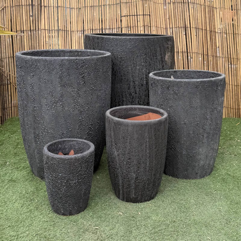 Atlantis Black Vaso Tall Cylinder