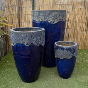 Atlantis Blue 2 Tone Tall Cylinder