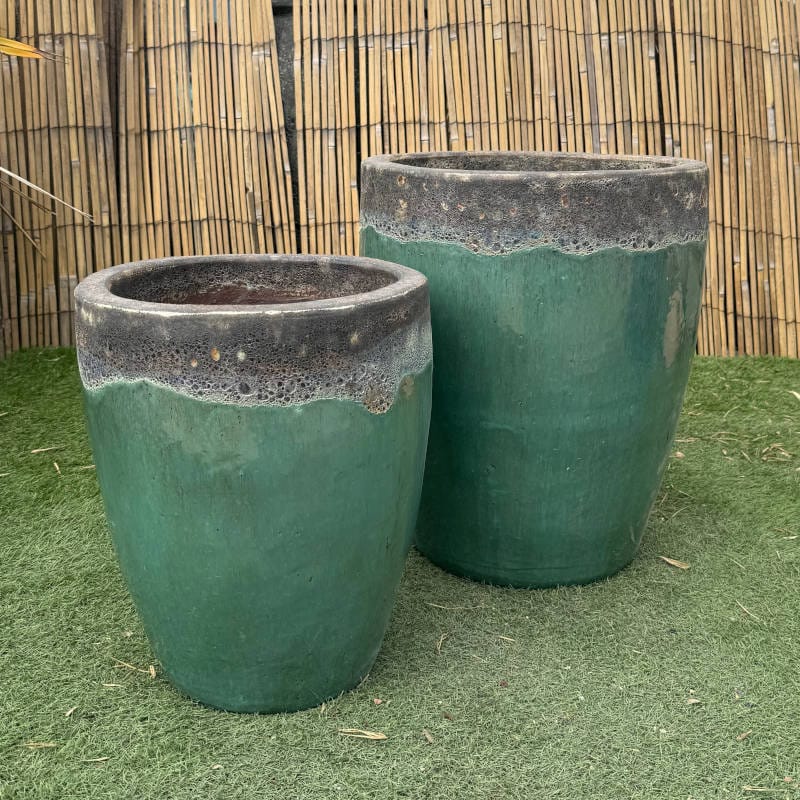 Atlantis Green 2 Tone Tapered Cylinder Medium and Small