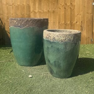 Atlantis Green 2 Tone Tapered Cylinder Medium and Small