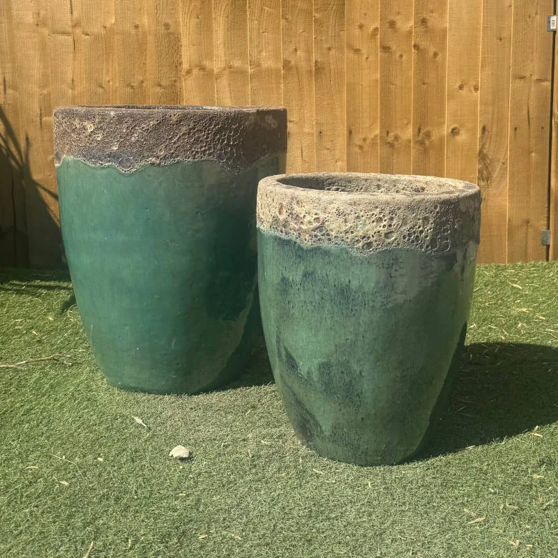 Atlantis Green 2 Tone Tapered Cylinder Medium and Small