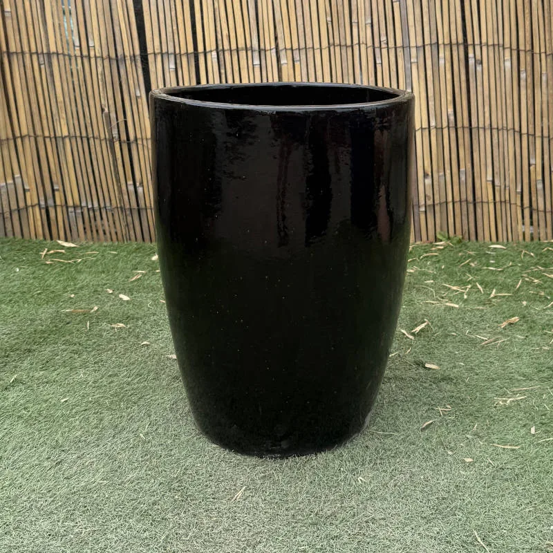 Glazed Black Tall Cylinder - Image 4