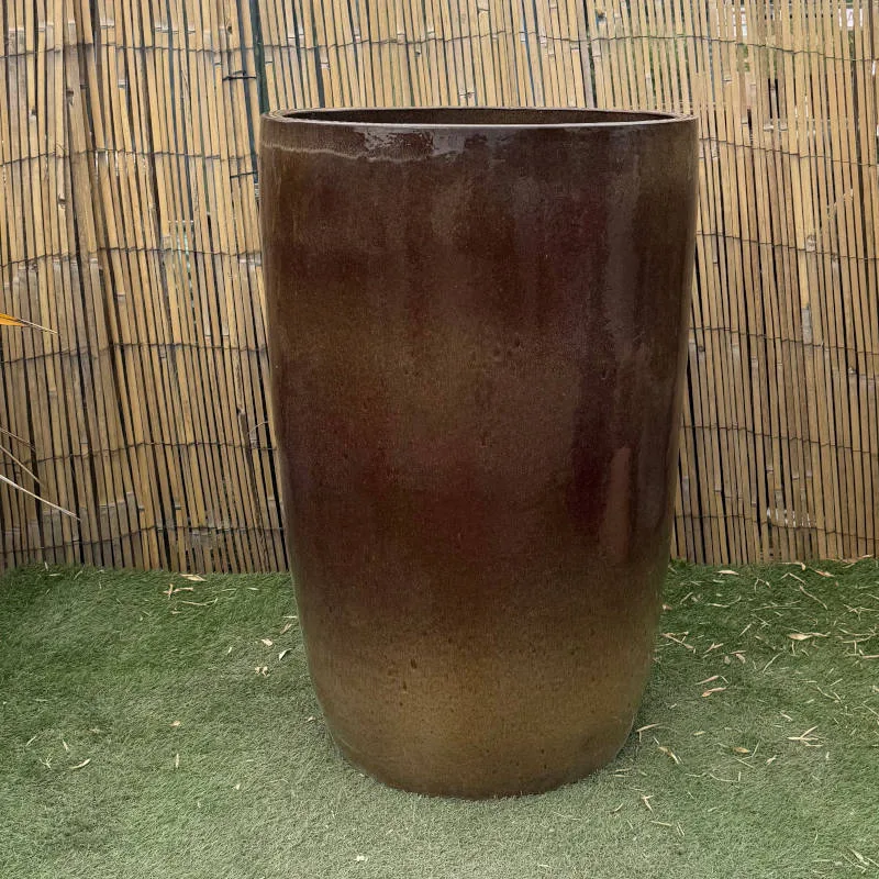 Glazed Brown Giant Cylinder - Image 2