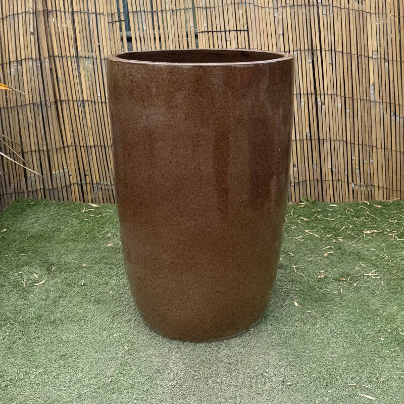 Glazed Brown Giant Cylinder - Image 3