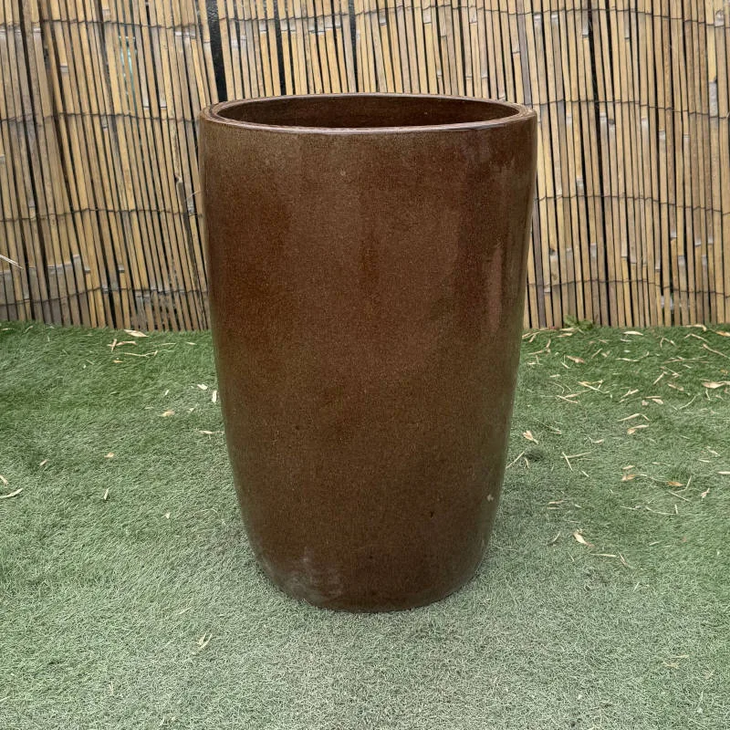 Glazed Brown Giant Cylinder - Image 4