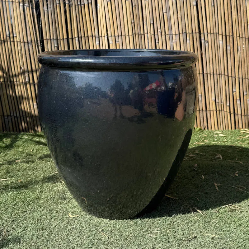 Glazed Dark Grey Rimmed Egg - Image 3