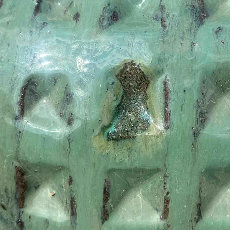 Glazed Green Dimpled Water Jar Large Second - Image 3