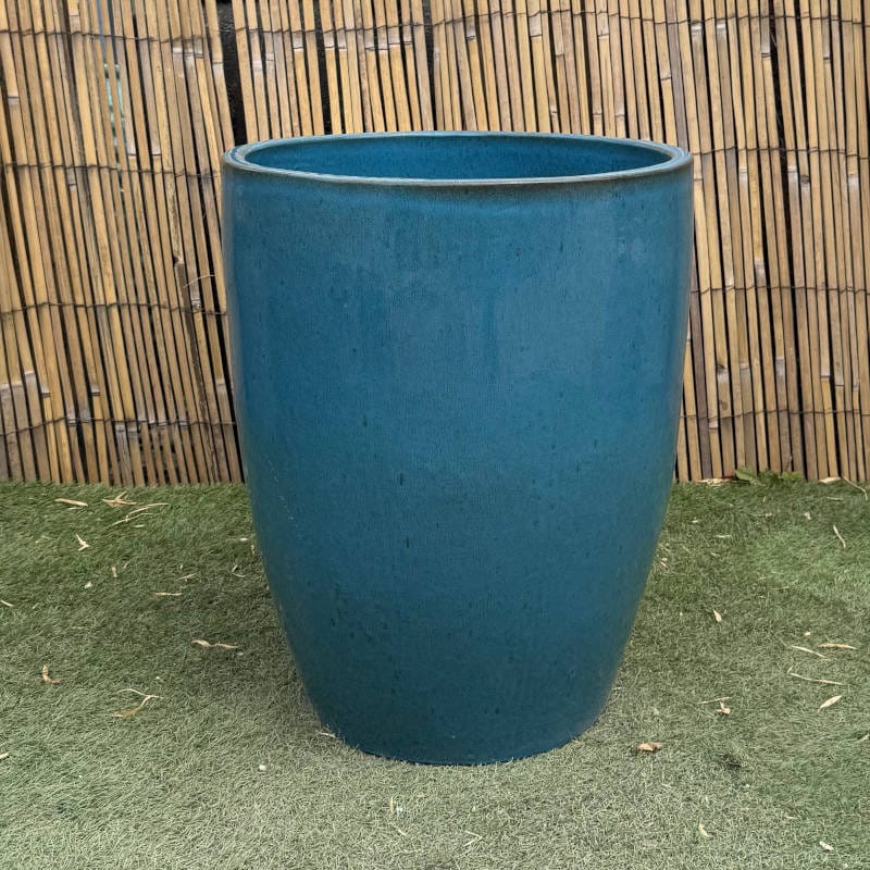 Glazed Turquoise Tall Cylinder - Image 3